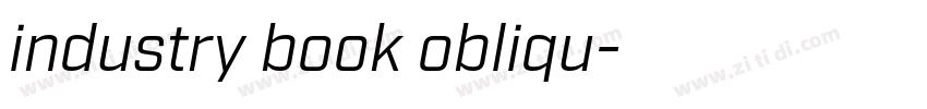 industry book obliqu字体转换
